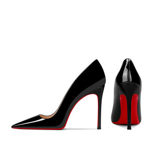 CL红底鞋黑色气质御姐斩男高级感2025秋冬新款尖头细跟高跟鞋女