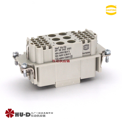 HARTING浩亭09380423101进口重载连接器Han K6/36压接针母插芯(F)