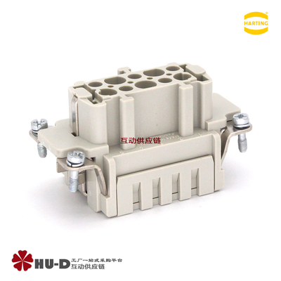 HARTING浩亭09330102716重载连接器HanES 10ES笼式弹片母插芯(F)