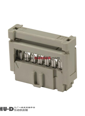 HARTING浩亭 09185106813 FC-10P 2.54间距IDC牛角插头10P