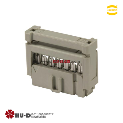 HARTING浩亭 09185106813 FC-10P 2.54间距IDC牛角插头10P
