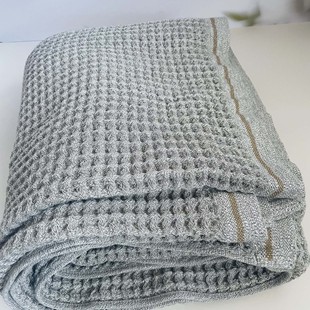 日单外贸出口纯棉纱布蜂巢镂空透气松软舒适夏季空调被盖线毯