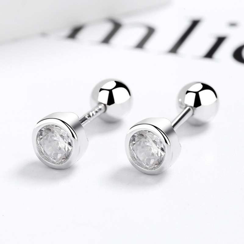 通体S925纯银镶钻圆形螺丝拧耳钉女款高级轻奢小众简约时尚百搭潮,饰品/流行首饰/时尚饰品新,银饰耳饰,淘宝优惠券,粉丝福利购,淘宝优惠卷