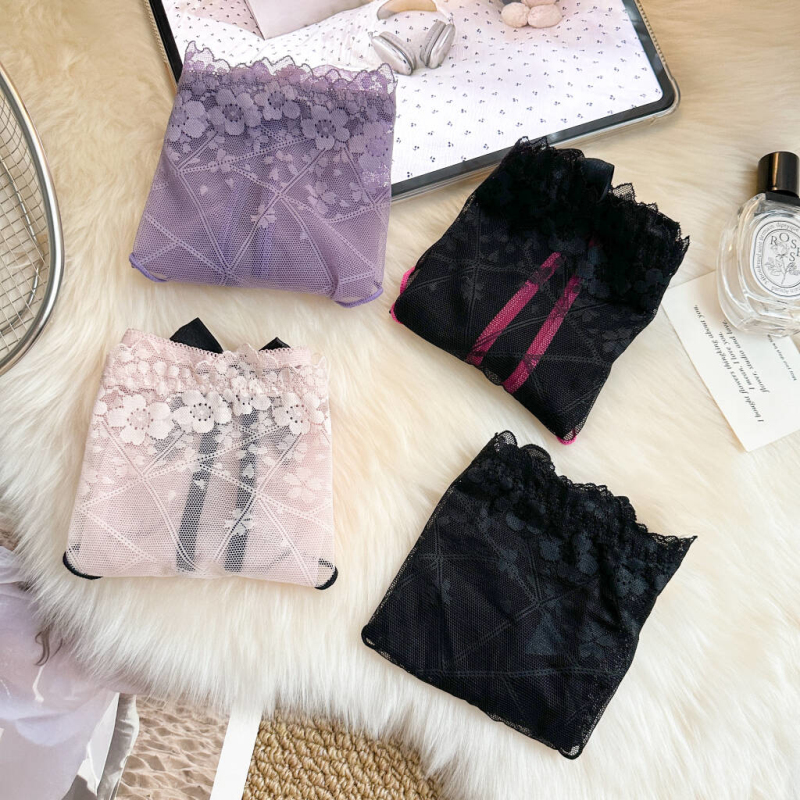 情人节礼物性感蕾丝内裤女无痕透气火辣纯欲大码胖mm情调三角裤女