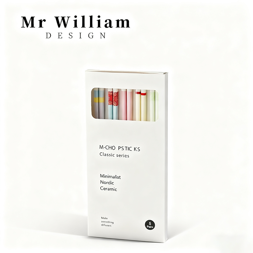 MR William北欧轻奢陶瓷筷子勺子套装家用高档新款马卡龙