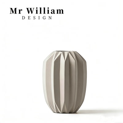 MRWilliam北欧轻奢陶瓷折纸花瓶