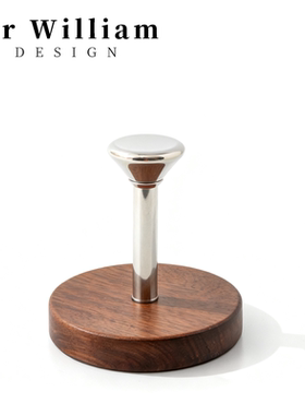 MR William一次性杯子取杯器黑胡桃木纸杯架不锈钢杯架高级感酒店