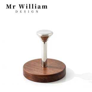 一次性杯子取杯器黑胡桃木纸杯架不锈钢杯架高级感 William