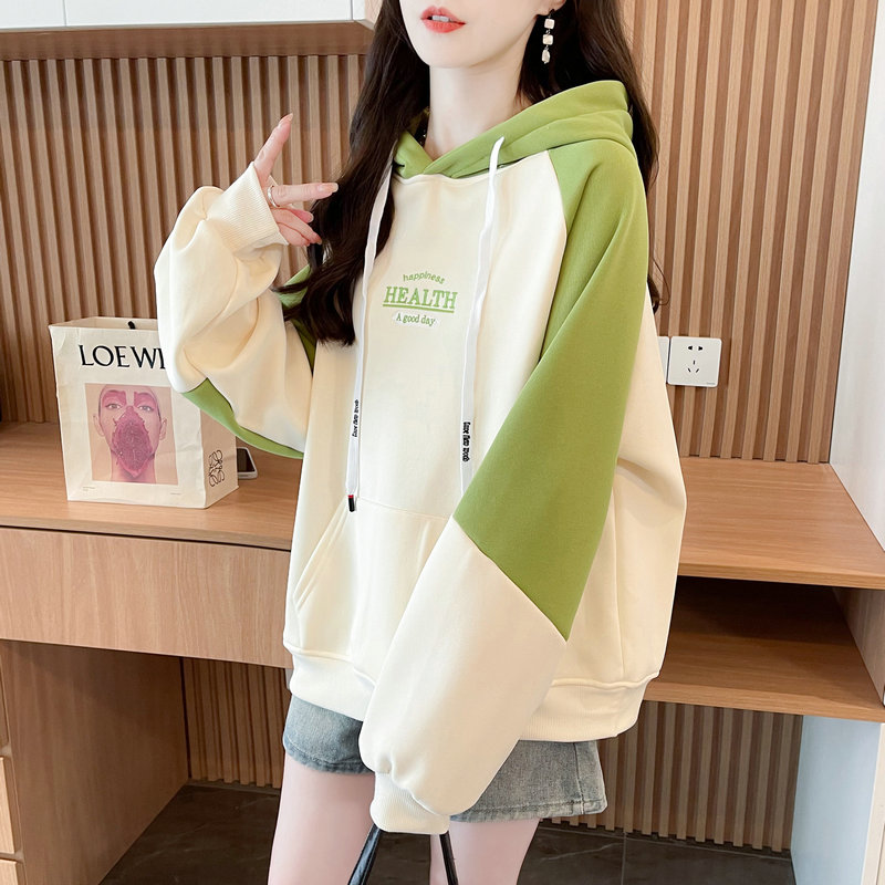 潮流时尚加绒加厚宽松休闲风卫衣