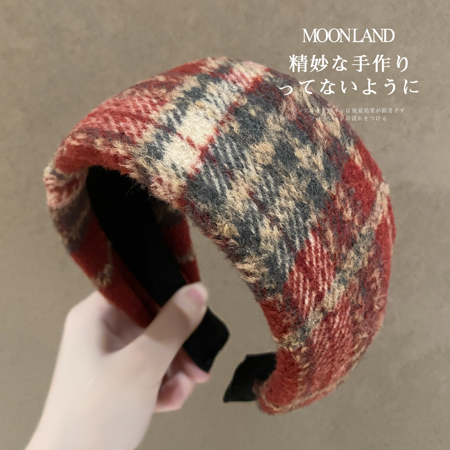 秋冬加厚宽边毛呢格纹发箍女高颅顶日常外戴头箍洋气时尚洗脸发卡,饰品/流行首饰/时尚饰品新,发饰,淘宝优惠券,粉丝福利购,淘宝优惠卷