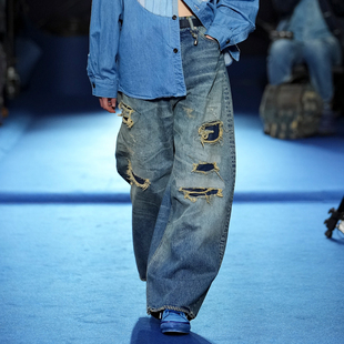 Fit Slim Denim Cs131 国内现货 25AW日本制破洞拼接牛仔裤 FDMTL