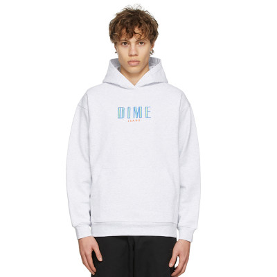 Dime刺绣Logo加绒情侣连帽衫卫衣