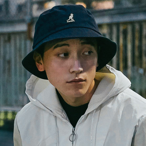 明星同款 Kangol Washed Bucket 袋鼠刺绣遮阳渔夫帽盆帽男女潮流