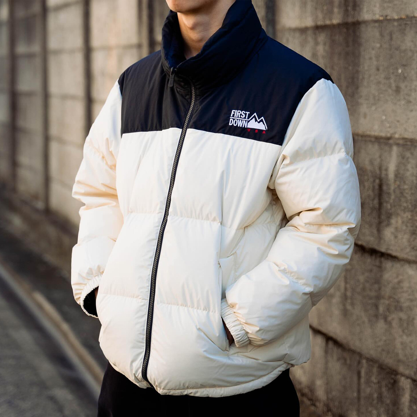 First Down Bubble Down Jkt 经典款双面700蓬拼色羽绒服夹克外套