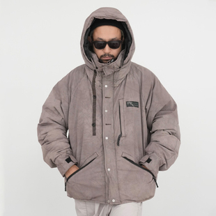 Jacket Innat 联名不规则成衣浸染复古兜帽羽绒服潮 WildThings