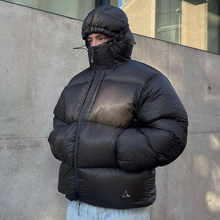 Jacket Down 轻量化纯色户外连帽面包羽绒服夹克外套潮 Heavy ROA
