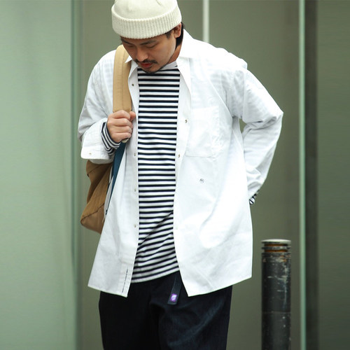 Nanamica长袖潮按扣衬衫