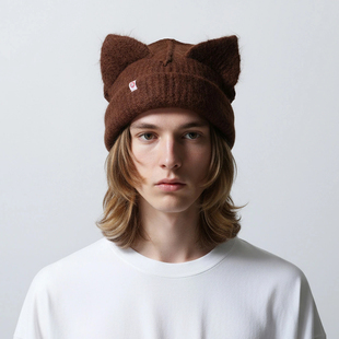 Loverboy Jeffrey 25AW羊毛保暖猪猪猫耳针织帽 Charles 国内现货