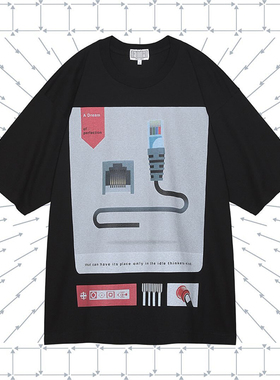 Cav Empt C.E 12C Plugg Big Tee 25SS端口印花休闲情侣短袖T恤潮