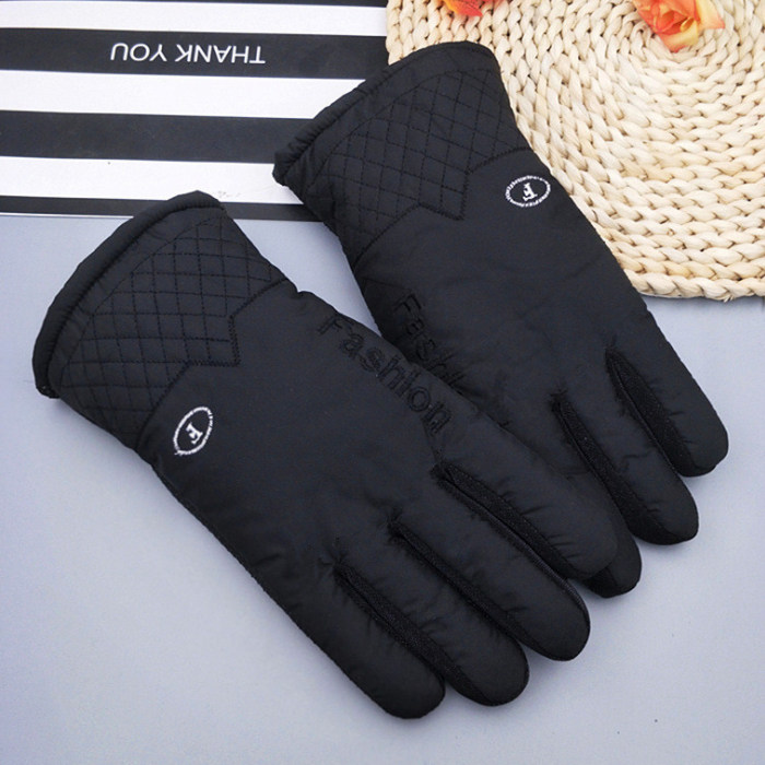 手套男冬季骑行防寒保暖冬天加厚加绒电动车防风户外滑雪摩托车