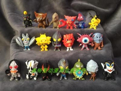 奥特曼食玩怪兽拼插Q版