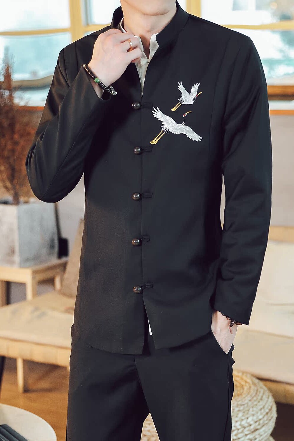 W202*男士中山装复古风立领修身舞台表演西装套装*P85,男装西服套装,星座1516（原B303）