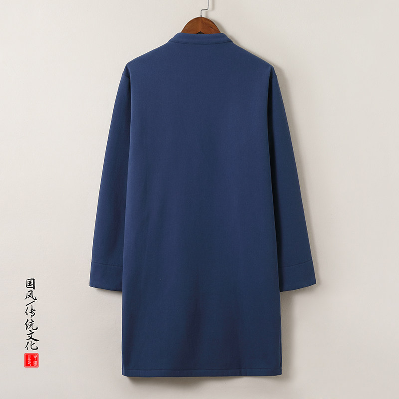 W208*风男士立领中长款风衣外套复古禅服盘扣唐装*P95,男装风衣,星座1516（原B303）
