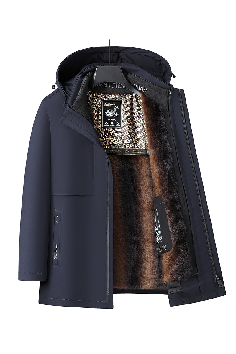 MT106*白鹅绒服中年男羽绒服冬装外套可脱卸内胆加毛送爸爸*P245,男装羽绒服,星座1516（原B303）
