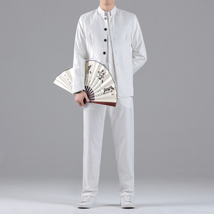 W205* 男士立领修身纯色免烫多色表演服中山装两件套西服 *P85图片