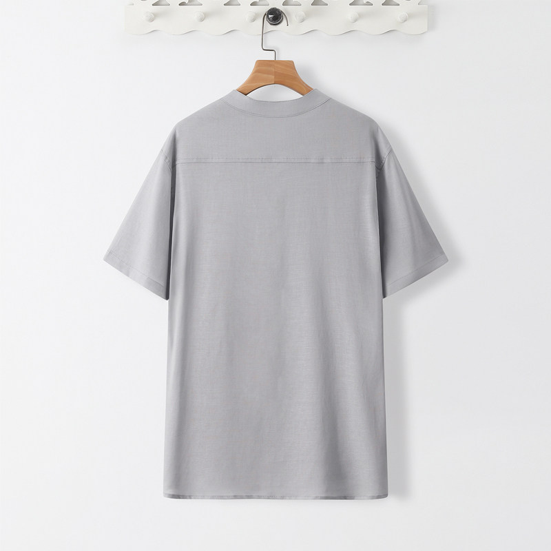 TS10*夏季风短袖立领纯色薄款凉感衬衫居仕服*P60,男装衬衫,星座1516（原B303）