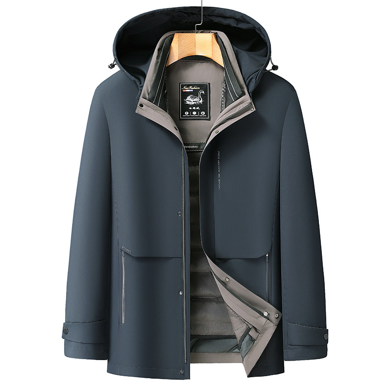 ET158*白鹅绒服中年男士羽绒服冬装外套可脱卸内胆厚送爸爸*P245,男装羽绒服,星座1516（原B303）