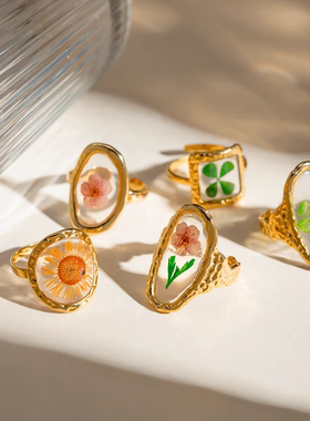 永生花小众设计高级感轻奢戒指