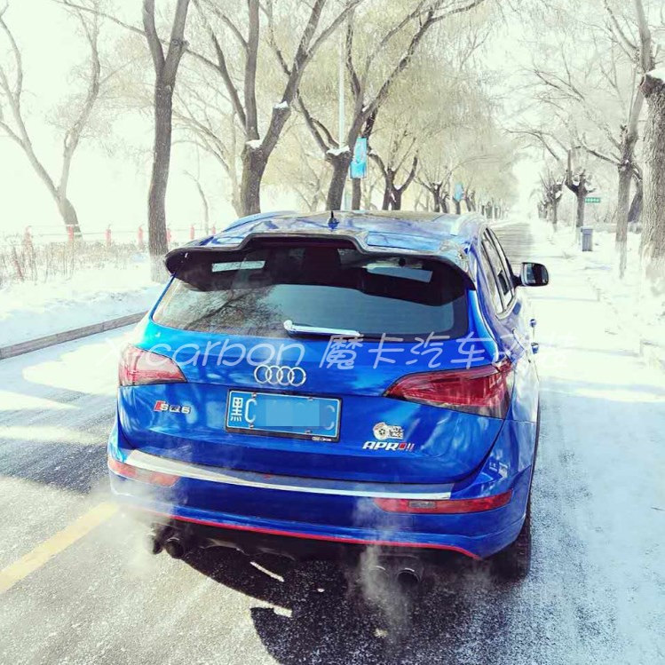 老款奥迪Q5 SQ5改装碳纤维大尾翼 Q5L碳纤免打孔粘贴式尾翼后扰流