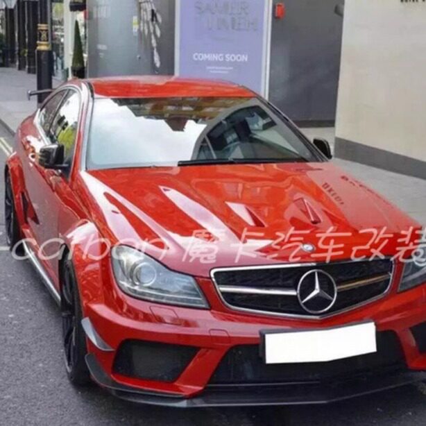 奔驰C级两门AMG-C63改装BS款宽体大包围 W204 C63宽体包围叶子板