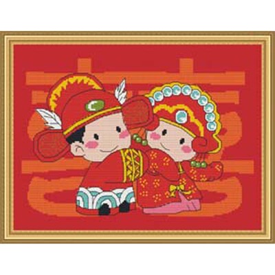爱丽丝卡通喜庆十字绣