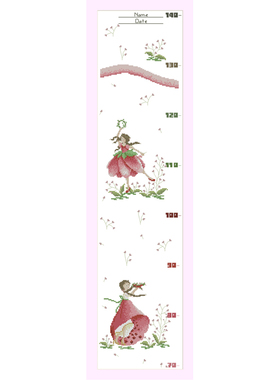 DMC十字绣套件(身高表)ZP209小公主 绿色梦幻cross stitch
