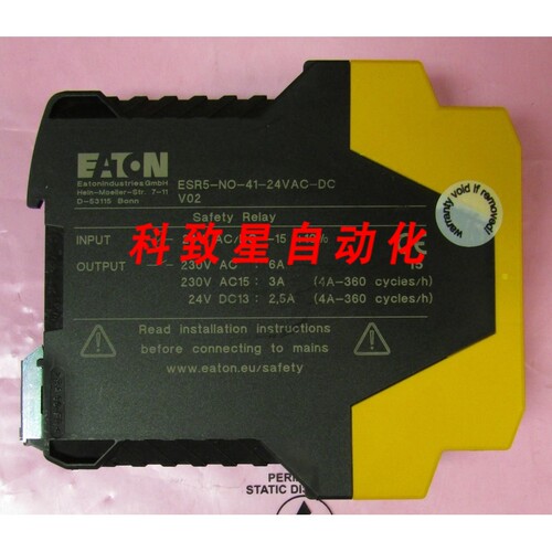 工业配件ESR5 N0 41 24VAC DC安全继电器停止控制模块