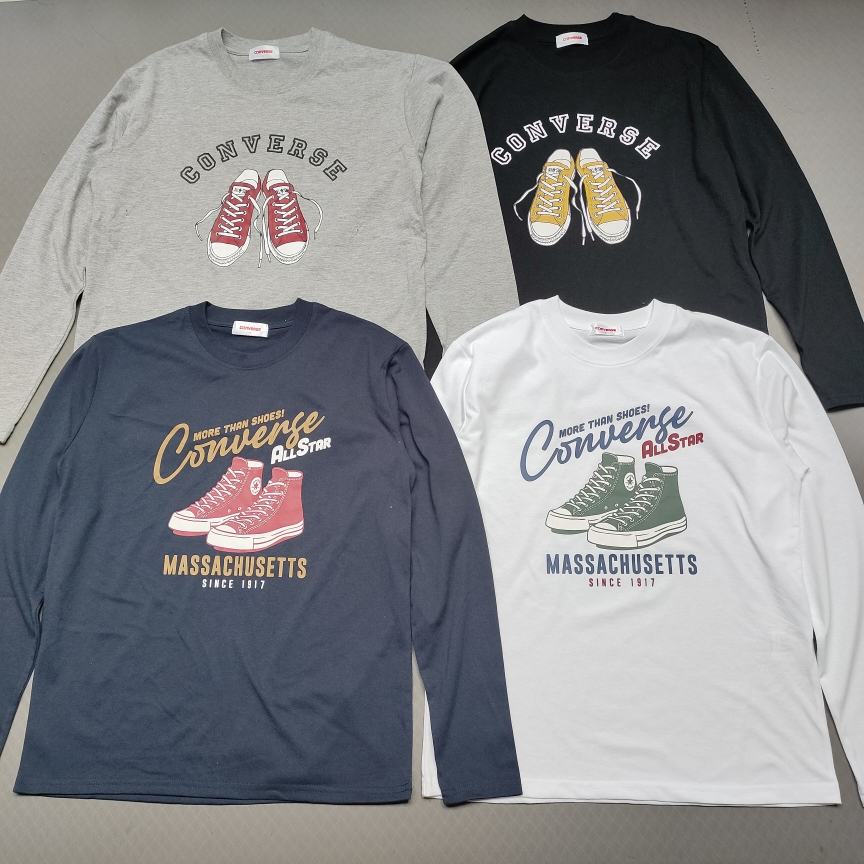 日单匡家男女同款春秋新款印鞋长袖T恤套头上衣