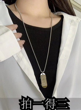 Annayoung钛钢滑板男女皆可项链