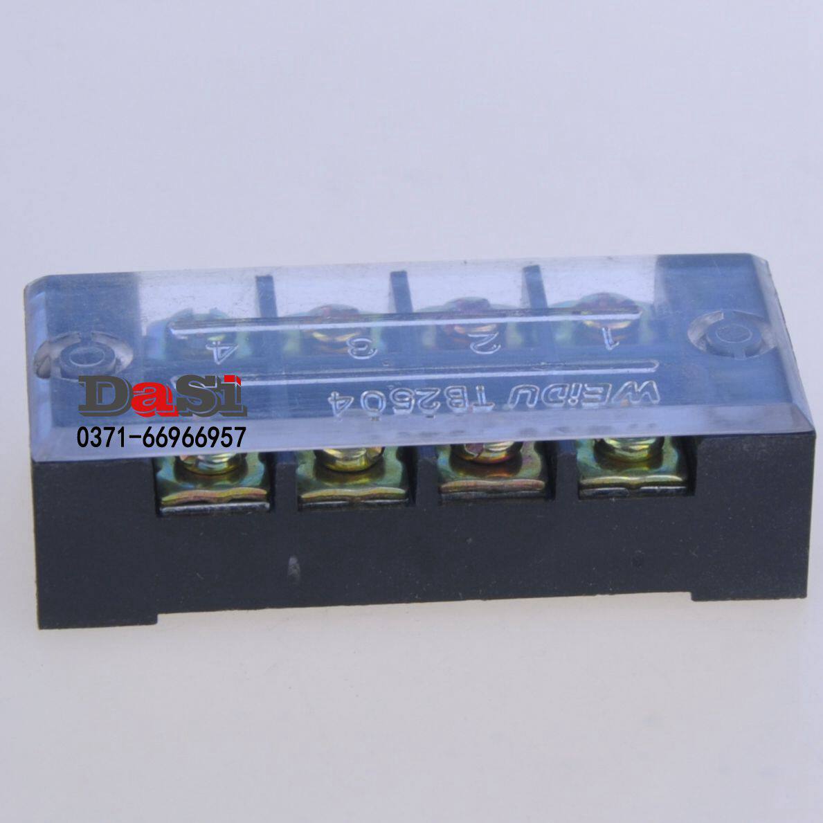 固定接线端子排tb2504l 600v 25a 4p 4位排接线板 四位连接线排