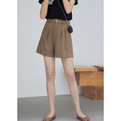 高腰A字五分裤 「MISAZ」 宽松阔腿休闲西装 短裤 夏季 自信基础款