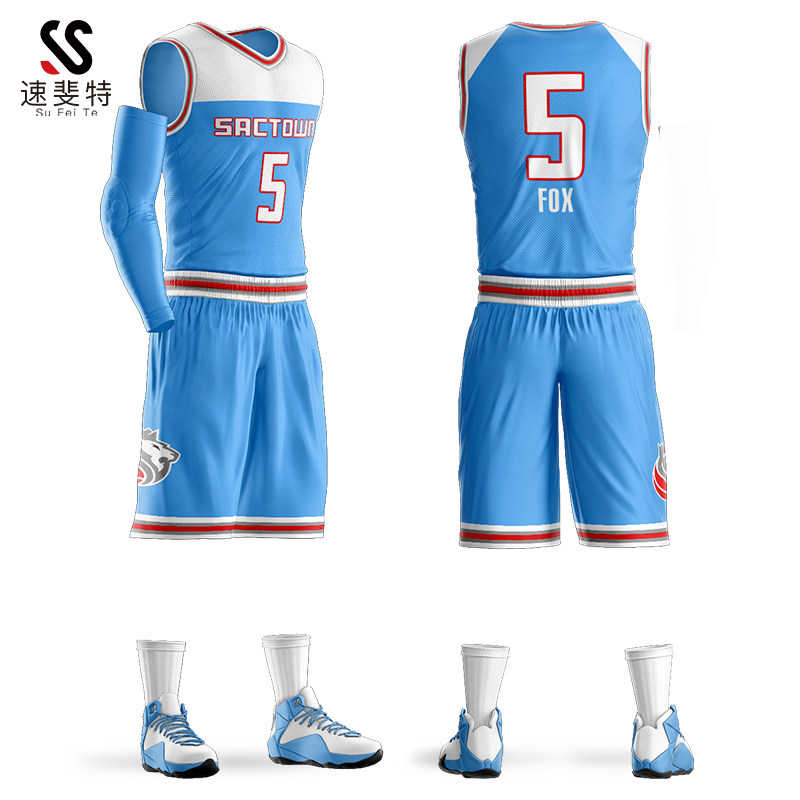 速斐特球服定制篮球服套装男女球衣订做学生篮球训练服国王比赛服