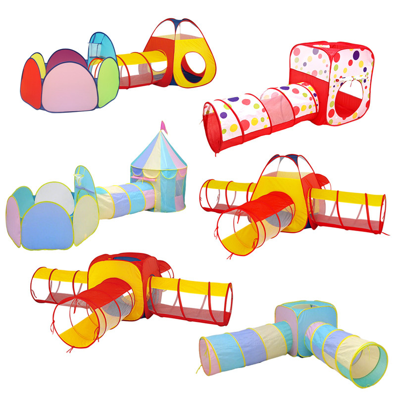 儿童帐篷游乐场爬行钻洞隧道通道幼儿园室内户外组合款游戏玩具屋