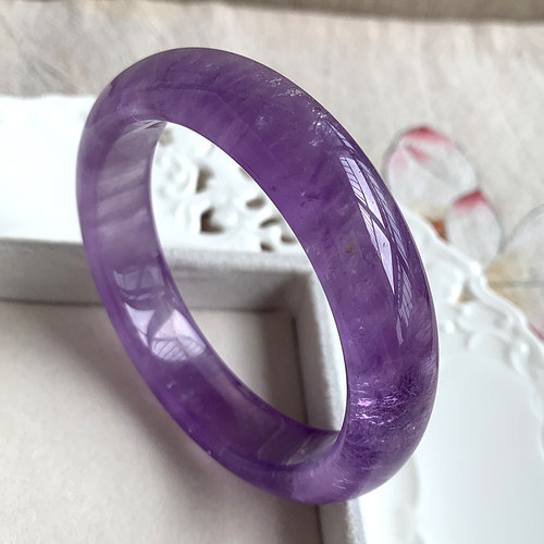 冰透巴西薰衣草天然紫水晶手镯