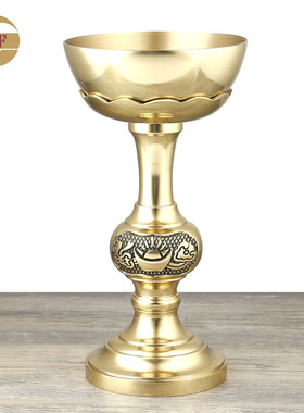 黄铜液体供佛酥油灯佛堂用品