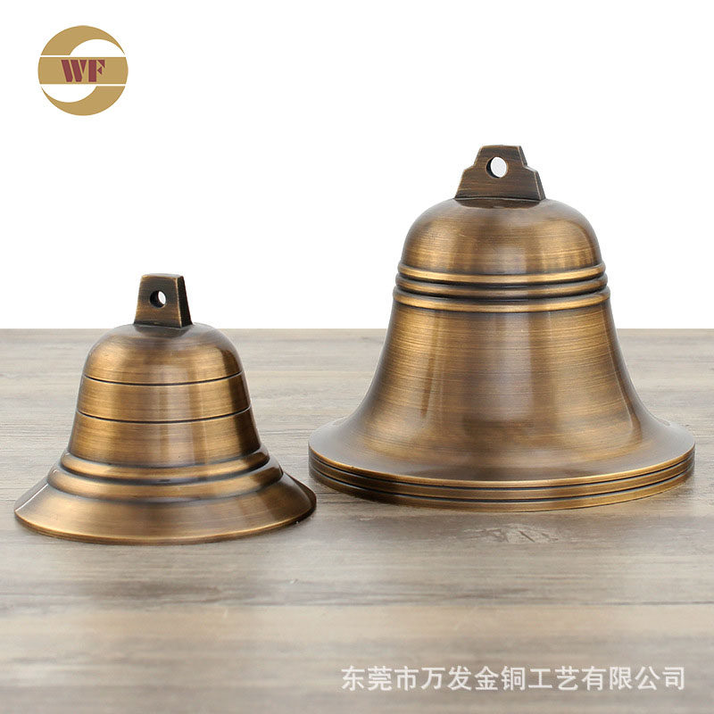 铜钟摇铃小车挂饰撞吊钟大佛具道具用品黄铜信号铃铛风铃船钟课堂