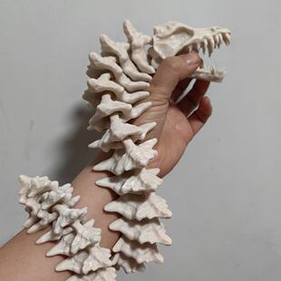 3D打印远古骨龙全身可动可张口摆件玩具多种颜色酷炫鱼缸摆件装饰