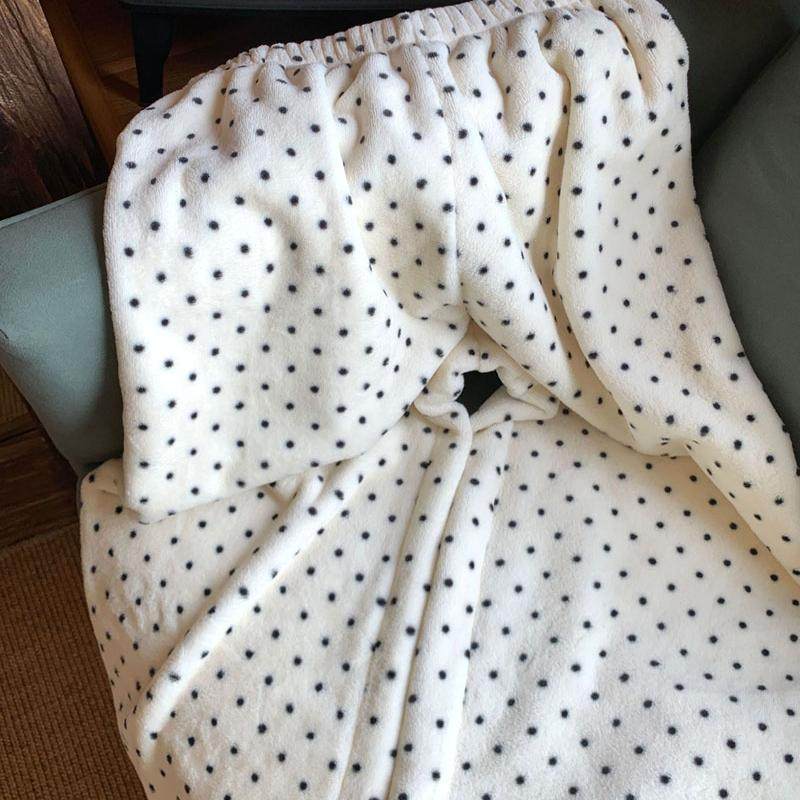 暖乎乎的加厚法兰绒日系小熊冬季保暖家居裤宽松睡裤长裤暖暖裤