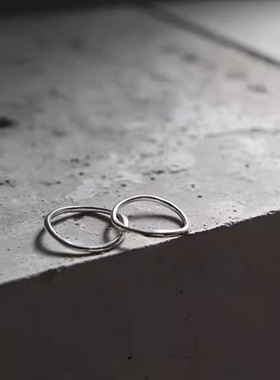 轻奢文艺925银镀金 叠带百搭款式 极细曲线精工手工古法套戒