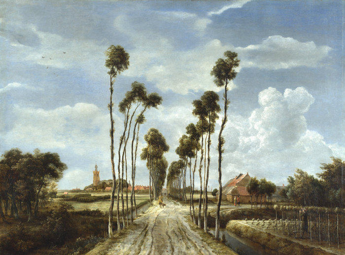 梅因德尔特·霍贝玛Meindert Hobbema古典风景油画画芯喷绘E11